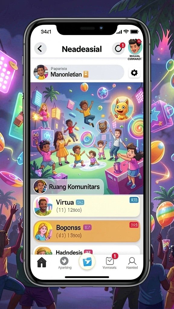 kkwin - Tampilan menu utama yang menarik dan interaktif.